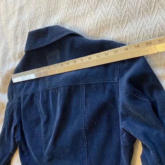 Vintage Corduroy Pelican Cove Navy Mid Length Jacket Sz M Grunge Military 90's - Picture 11 of 15